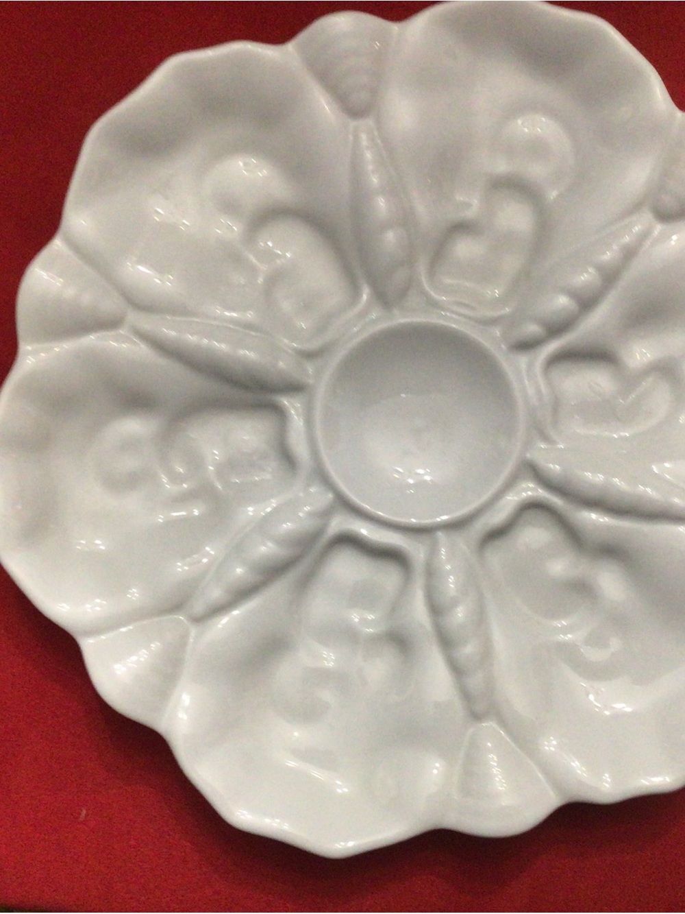 White Porcelain Shell-Style Appetizer Platter